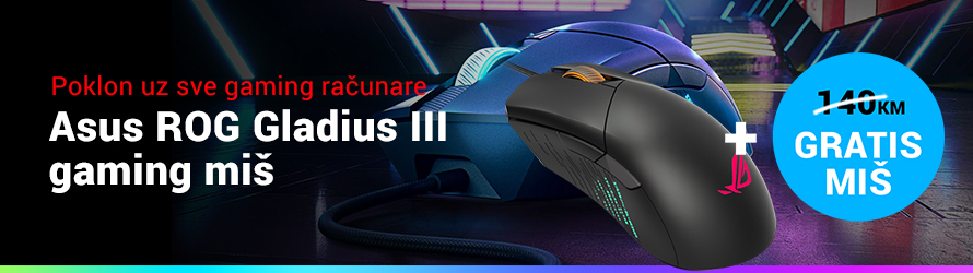 Asus ROG Gladius III miš akcija