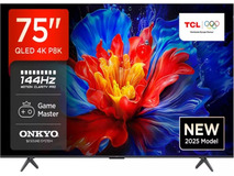 75" TCL P8K 4K QLED TV s 144Hz i Google TV