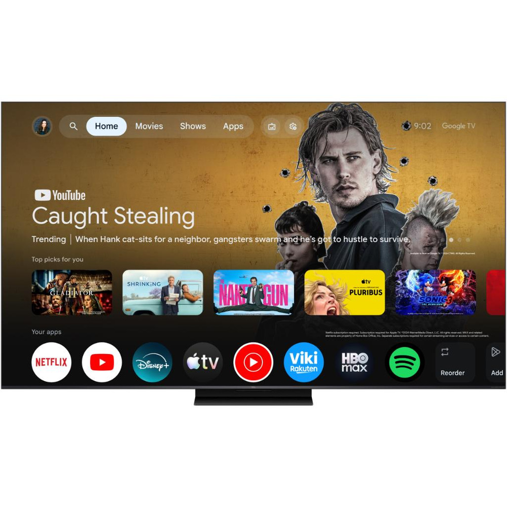 TCL 55"C7L 4K SQD-Mini LED;UHD 144Hz/288Hz FHD Google TV;B&O, 800 zones, 2700 nits