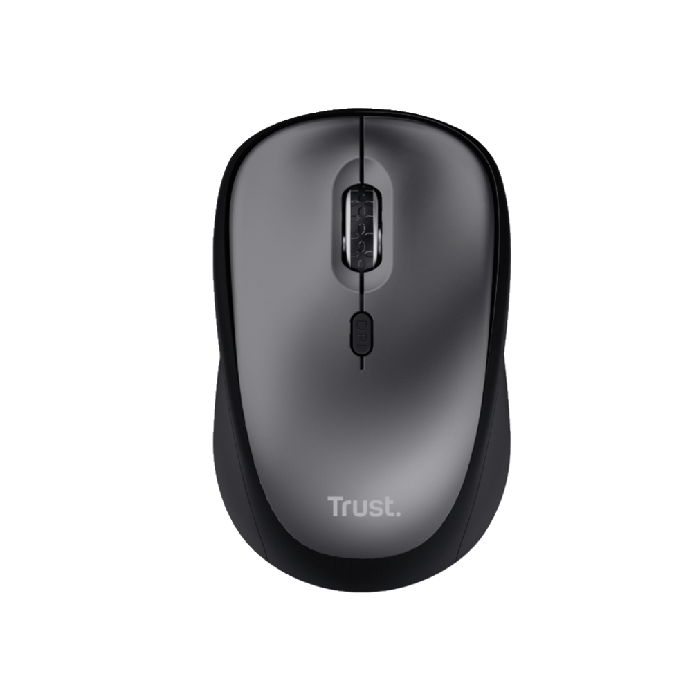 Trust Yvi+ Silent wireless miš,crni, sa tihim tipkama, 800-1600 dpi, optički, 4 tipke