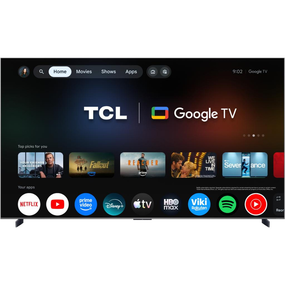 TCL 98"C8L 4K SQD-Mini LED;UHD 144Hz/288Hz FHD Google TV;B&O, 4032 zones, 6000 nits; Zeroborder