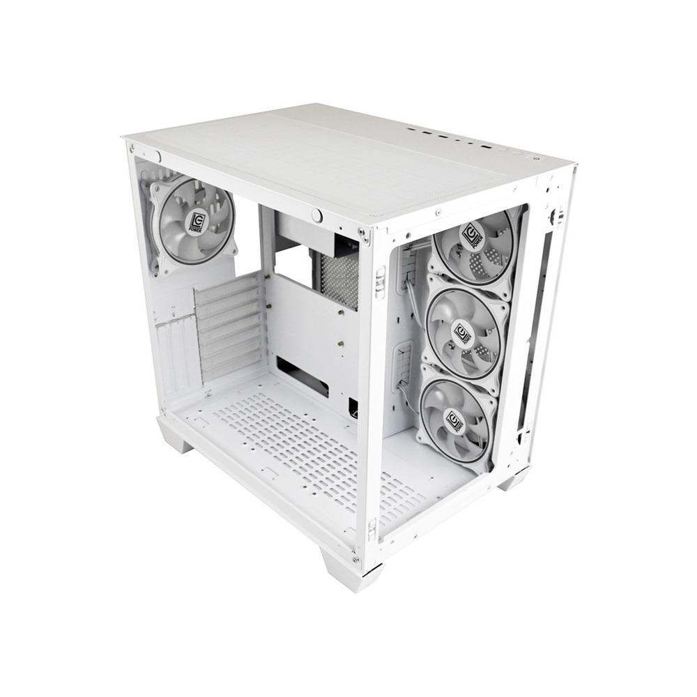 LC-Power Case Gaming 807W Midi-ATX, white, HD Audio, 4x 120mm ARGB fan, 1x USB-C