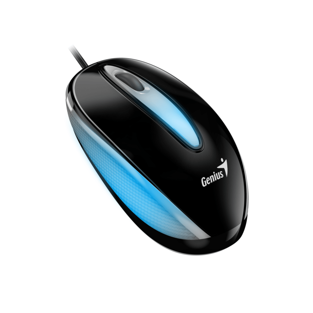 Genius miš DX-Mini USB LED miš black, 1000 DPI, 1.5m, 3 tipke, optički