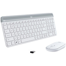 Logitech Slim Wireless Tastatura i Miš MK470 - Bijela