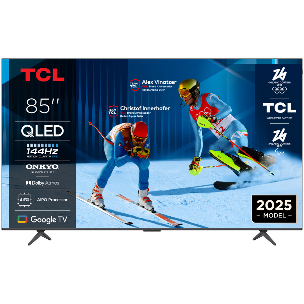 TCL 85"P8K 4K QLED TV 144HzGoogle TV; Motion Clarity Pro;Game Master; Onkyo 2.1;