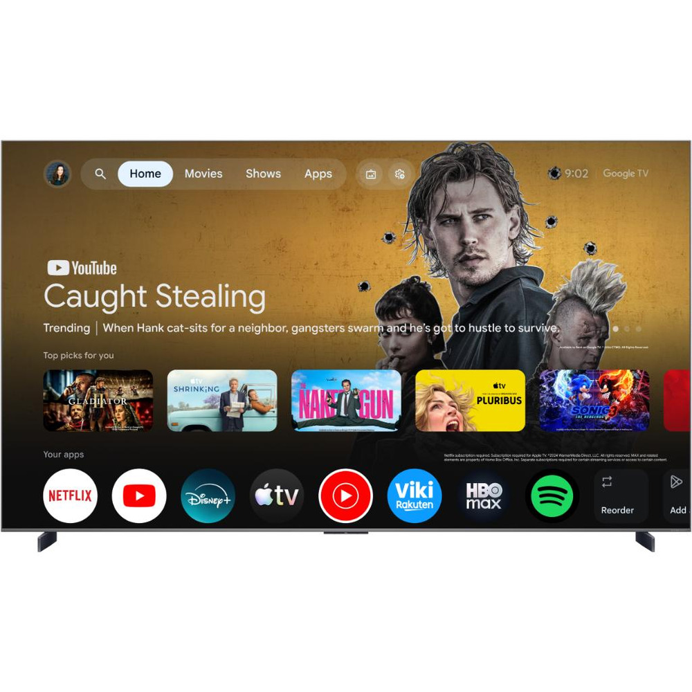 TCL 98"C8L 4K SQD-Mini LED;UHD 144Hz/288Hz FHD Google TV;B&O, 4032 zones, 6000 nits; Zeroborder