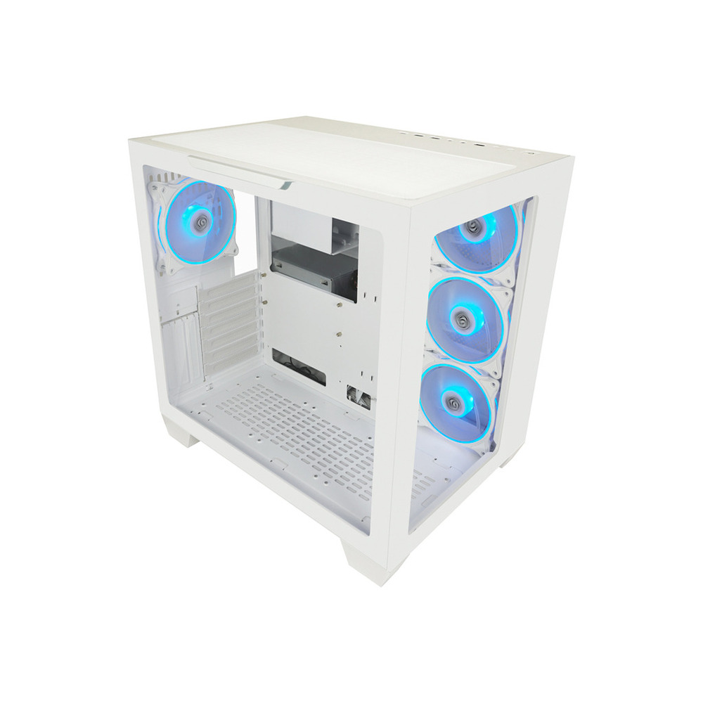 LC-Power Case Gaming 807W Midi-ATX, white, HD Audio, 4x 120mm ARGB fan, 1x USB-C