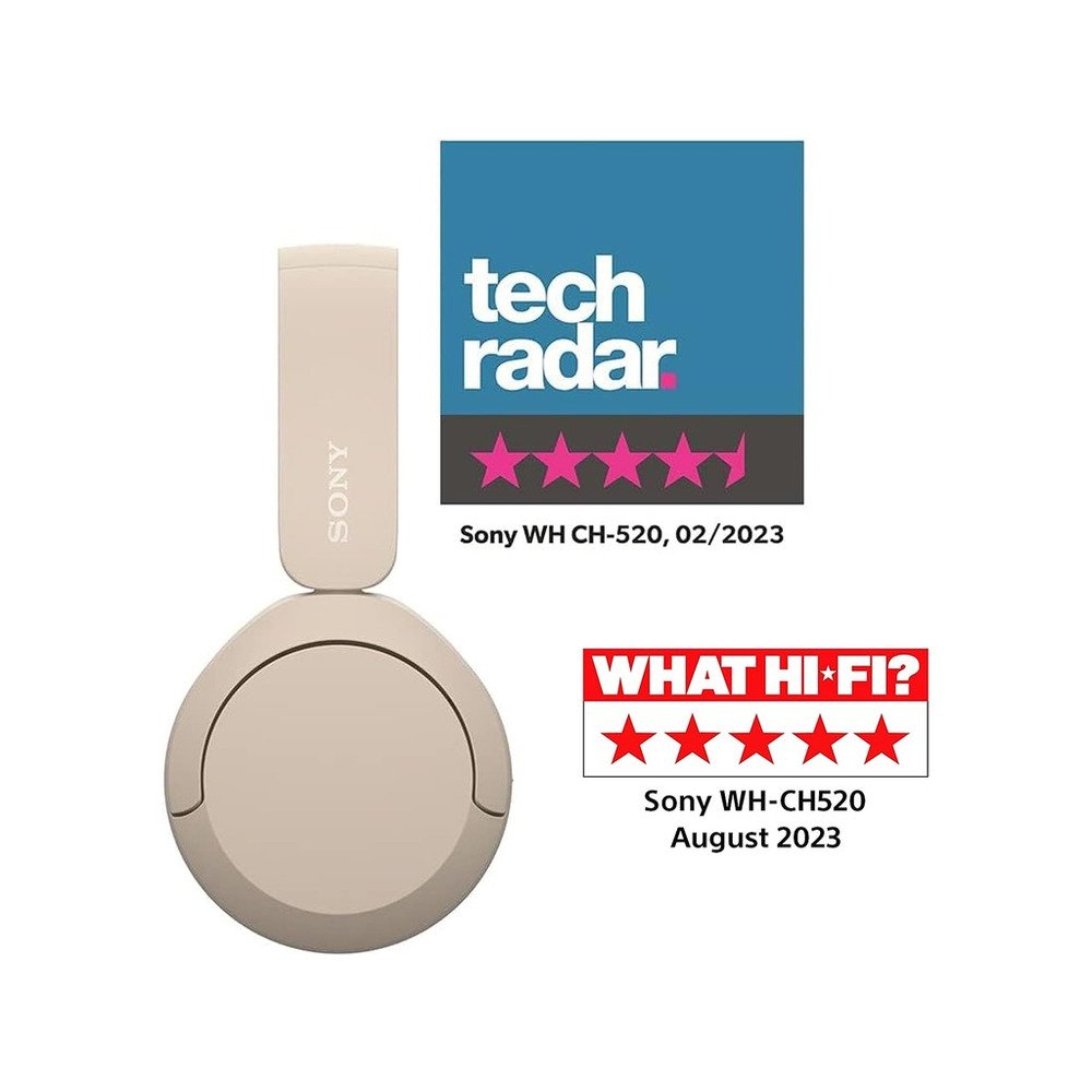 Sony bežične slušalice CH520baterija do 50h, brzo punjnje3 min za 1,5h; mikrofon; BT x2