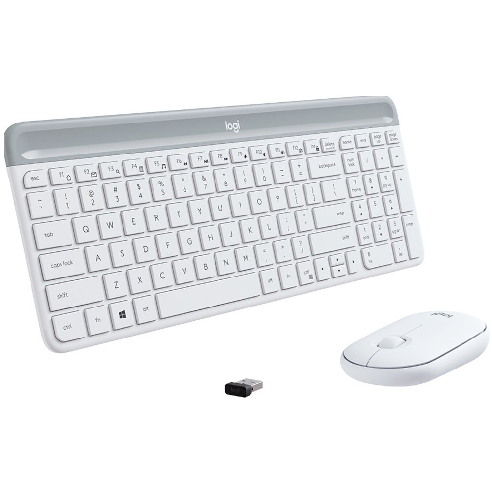 Logitech Slim Wireless Tastatura i Miš MK470 - Bijela