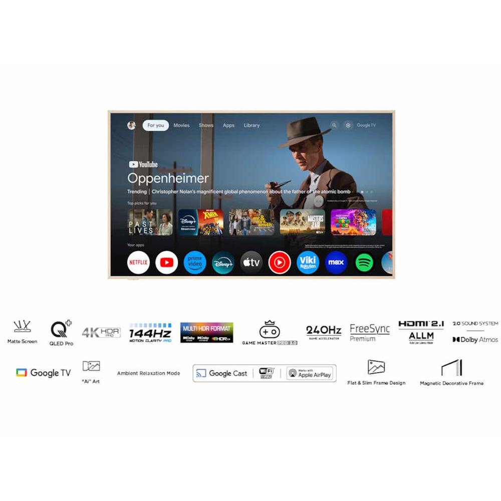 TCL 55" NXTVISION 4K QLED TV sa Google OS
