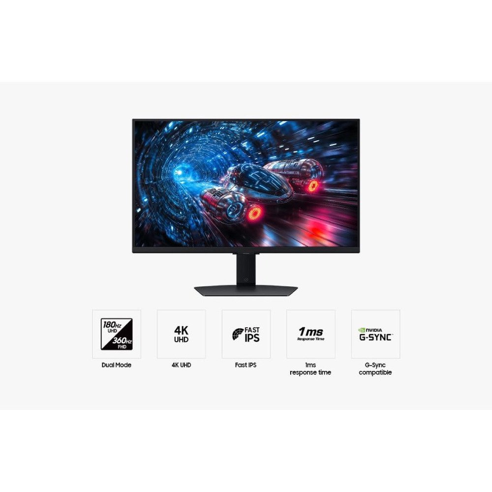 Samsung 27" Odyssey G70F 4K360Hz, IPS, 1ms, 350cd, DP2xHDMI, 2xUSB 3.2, HAS, Tilt, Swivel
