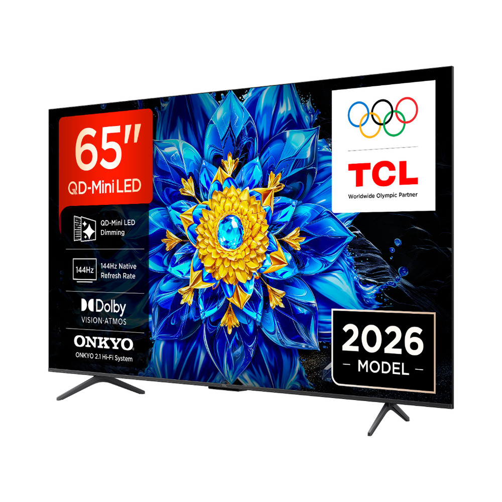 TCL 65"P8L 4K QLED Google TV;QD-Mini LED Dimming 144HzOnkyo 2.1, D.Atmos, D.Vision 450 nits