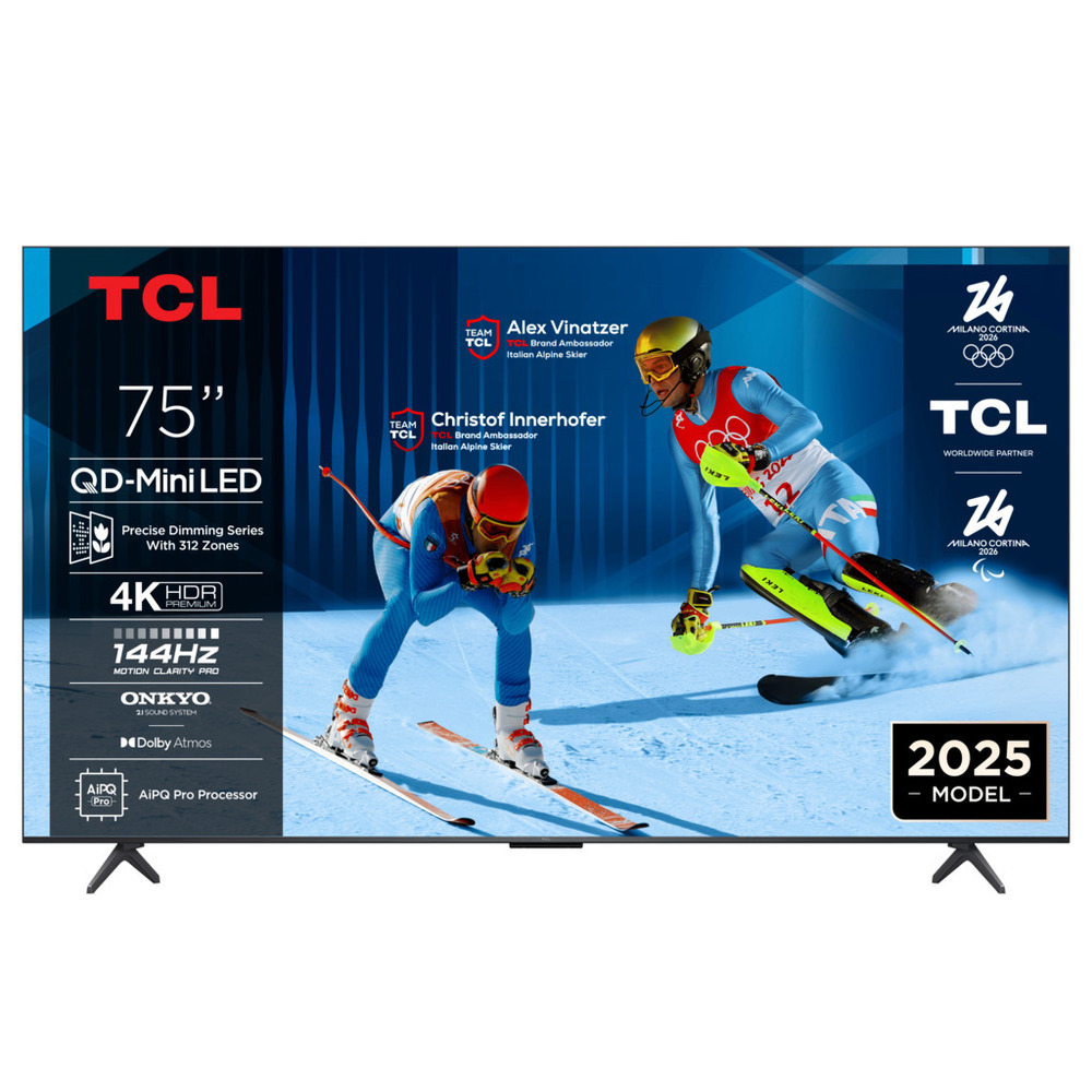 TCL 75"C6K 4K QD-Mini LED TV144Hz Google TV; Game Master;Dolby Atmos; Onkyo 2.1; HDR Premium;