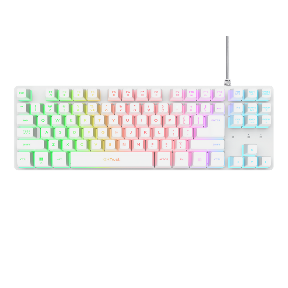 Trust GXT833 THADO tastatura, žičana, bijela, TKL, gaming