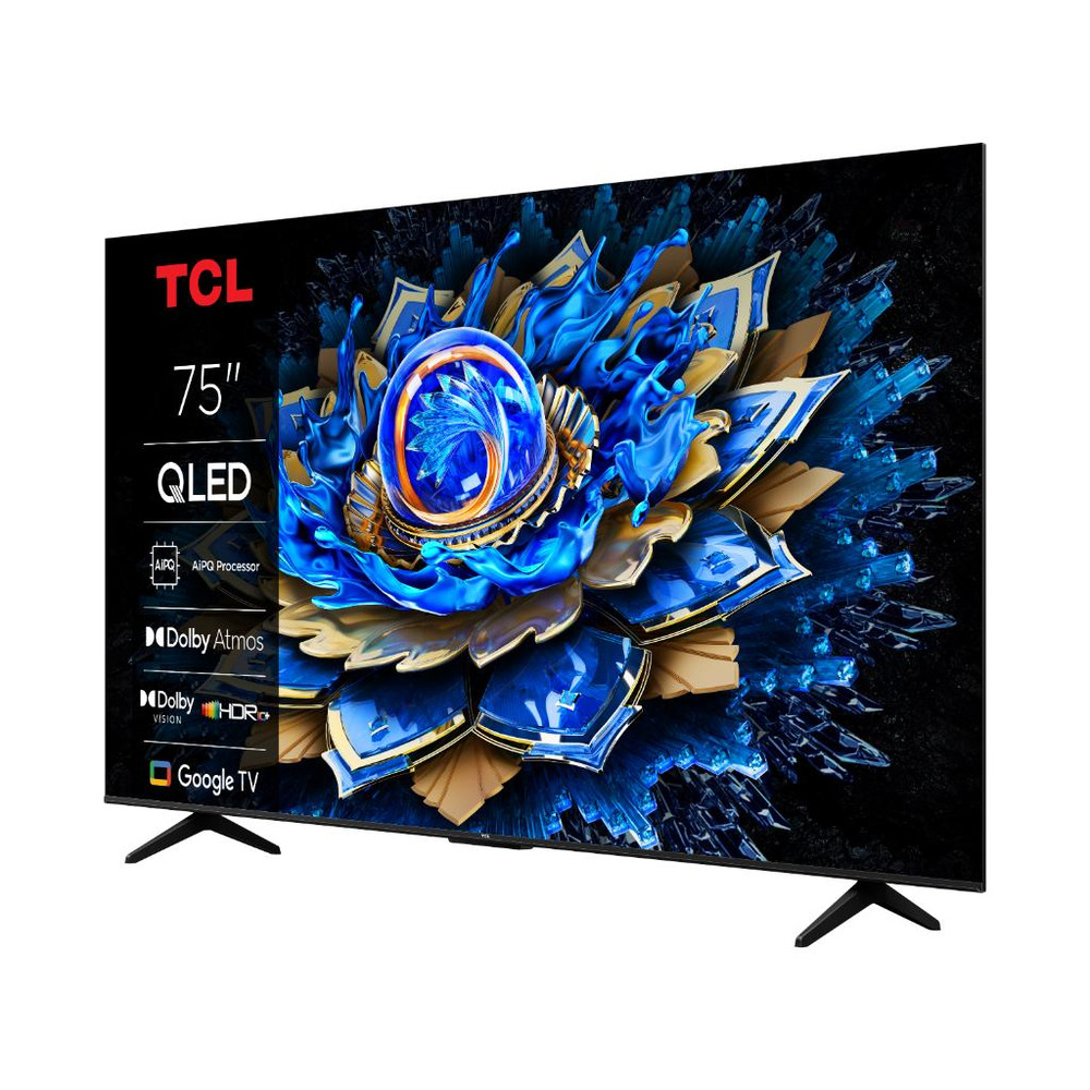 TCL 75"T69C 4K QLED Google TV60Hz (120Hz FHD), Dolby Atmos;Dolby Vision, Onkyo 2.0, 350 nits