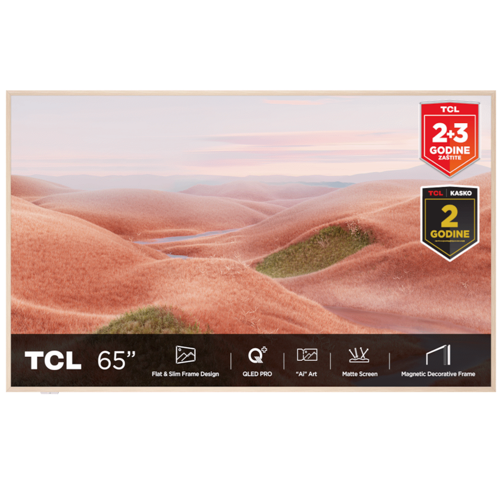 TCL 65"A300W NXTVISION 4K QLEDGoogle OS; 144Hz VRR ART TV;Dolby Atmos; Ambient mode; HDMI 2.1
