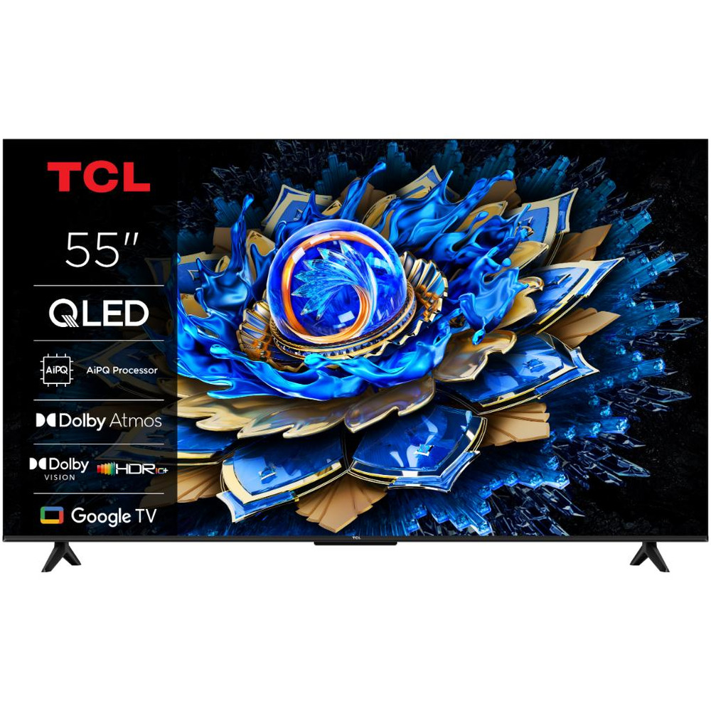 TCL 55"T69C 4K QLED Google TV60Hz (120Hz FHD), Dolby Atmos;Dolby Vision, Onkyo 2.0, 350 nits