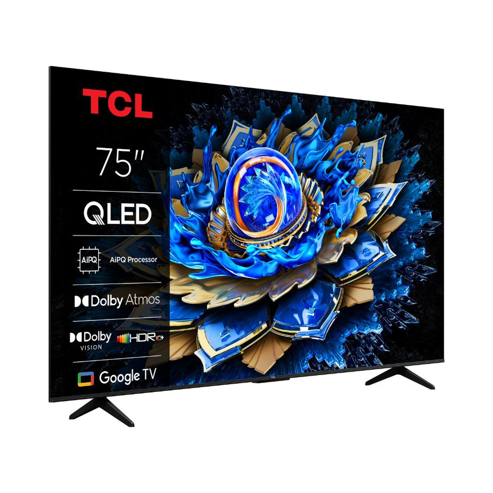 TCL 75"T69C 4K QLED Google TV60Hz (120Hz FHD), Dolby Atmos;Dolby Vision, Onkyo 2.0, 350 nits