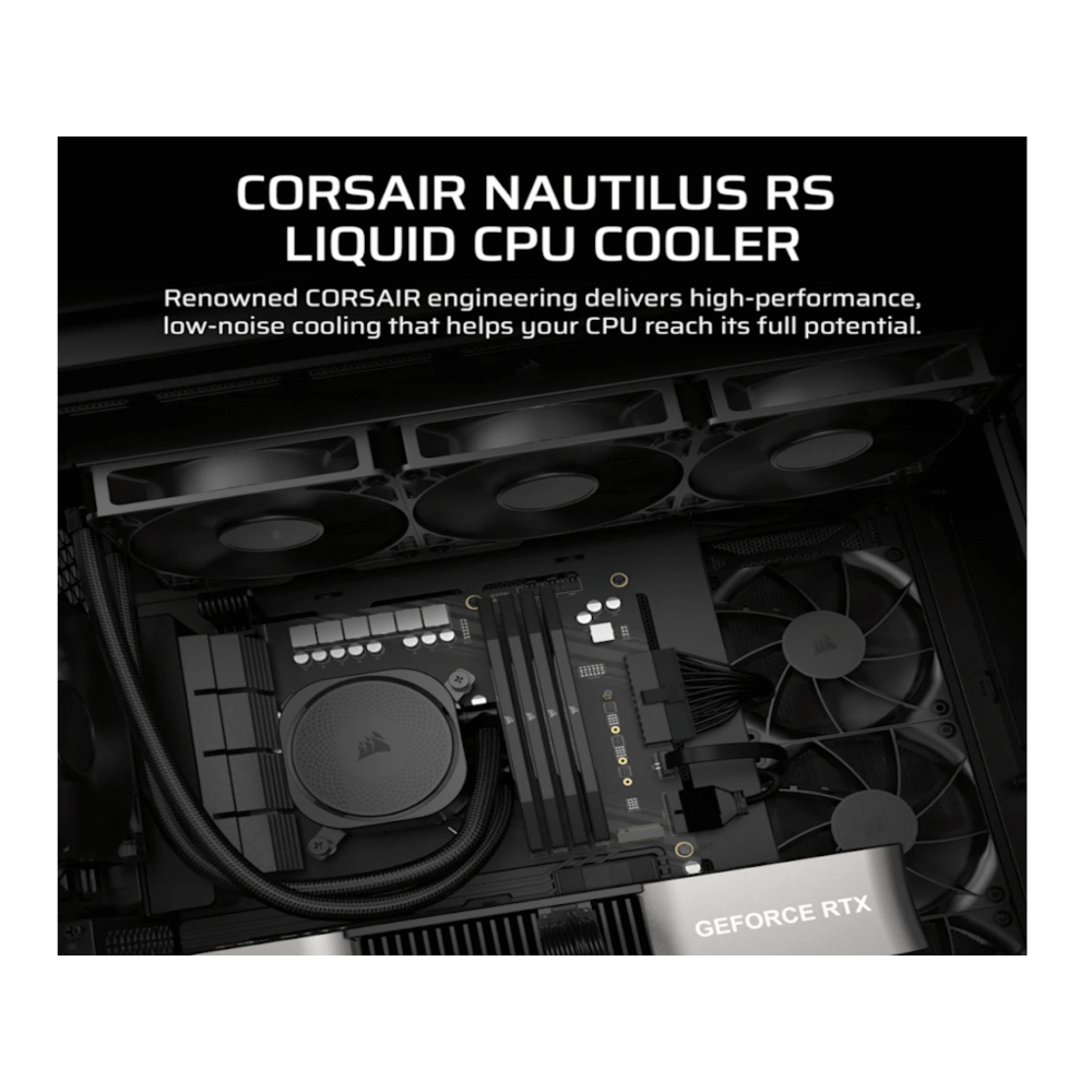 CORSAIR NAUTILUS 360 RS AIO Liquid CPU Cooler, 1851, 1700 AM5, AM4