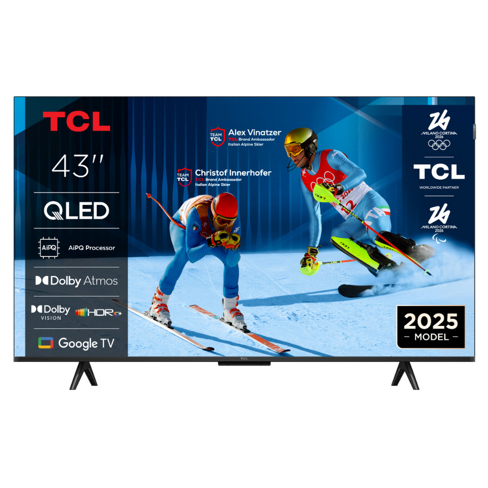 TCL 43"P7K 4K QLED TV 60HzGoogle TV; HDR multi-format;HVA Panel; Game Master; Dolby Atmos;