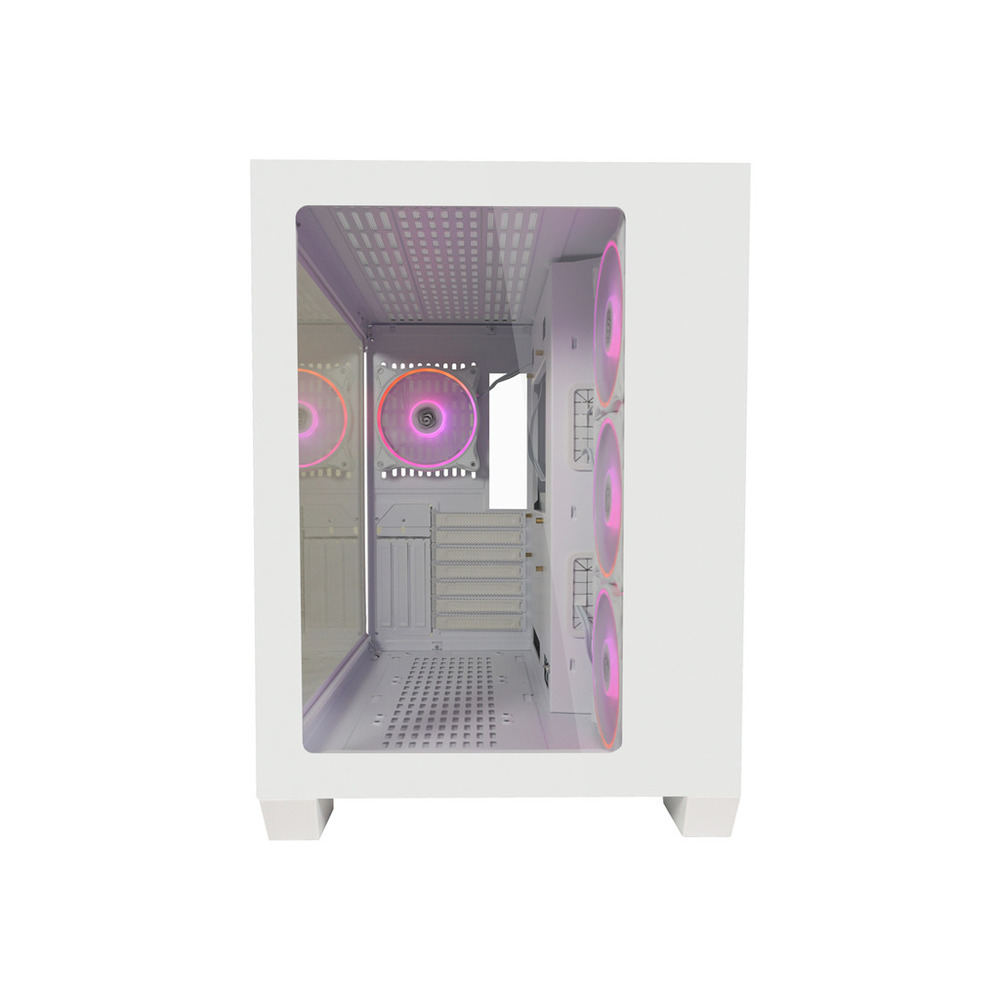 LC-Power Case Gaming 807W Midi-ATX, white, HD Audio, 4x 120mm ARGB fan, 1x USB-C