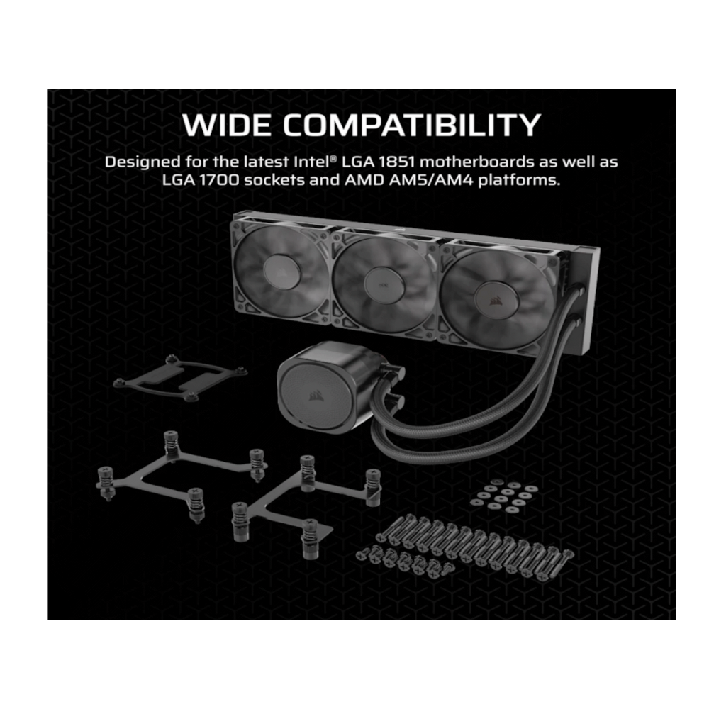 CORSAIR NAUTILUS 360 RS AIO Liquid CPU Cooler, 1851, 1700 AM5, AM4