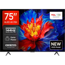 75" TCL P8K 4K QLED TV s 144Hz i Google TV