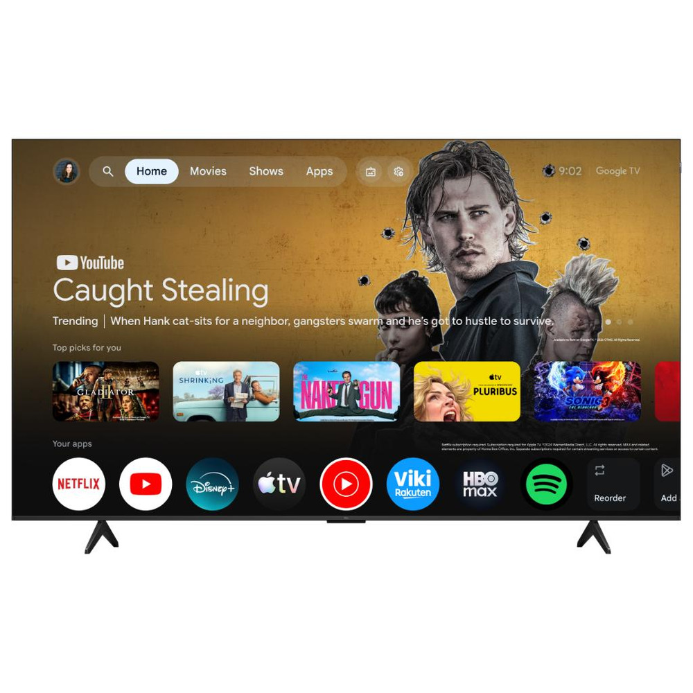 TCL 85"P7L 4K QLED Google TV;60Hz, VRR, Dolby Atmos;Dolby Vision, 450 nits; Onkyo 2.1ch