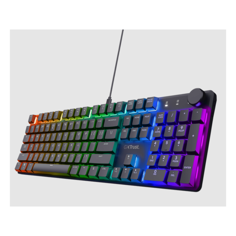 Trust GXT866 Torix mehaničkatastatura, US layout, žičana,USB 2.0, RGB, crna